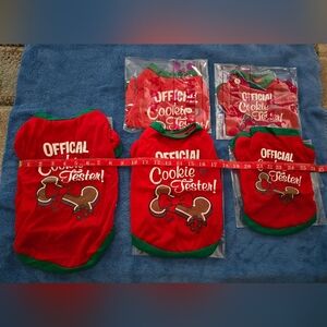 Festive Dog Shirt with Official Cookie Tester, S,M Or L, Price Is For 1